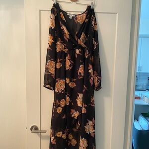 Floral long sleeve dress